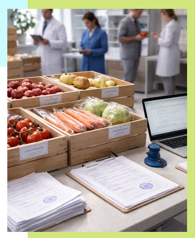 Сертификация овощей и фруктов в Устях-Илимске от 8840 р. | Алешин-Сть