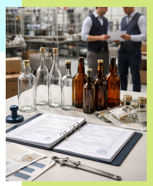 Сертификация стеклянных бутылок в Устях-Илимске от 26000 р. | Алешин-Сть